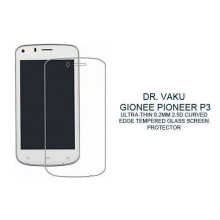 Dr. Vaku ® Gionee Pioneer P3 Ultra-thin 0.2mm 2.5D Curved Edge Tempered Glass Screen Protector Transparent
