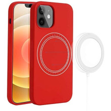 Vaku ® iPhone 12 Mini Fluid Silicon Magnetic Case Back Cover