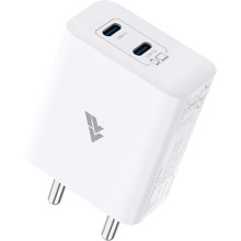 Dr Vaku® Duotex 45W PD Dual Port GaN Charger Type C Adapter for iPhone 16/16 Plus/16 Pro/16 Pro Max, 15/14/13/12 Series, Samsung & All Android Devices USB-C Fast Charger