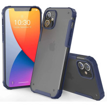 VAKU ® 2in1 Combo Apple iPhone 12 Mini Ignite Armor 10ft Shock-Proof Anti-Drop Case Back Cover with Dust filter Tempered Glass (Blue)