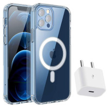 eller santé  ® Apple iPhone 12 / 12 Pro Magsafe Clear Case With Free 20W Type C Adapter