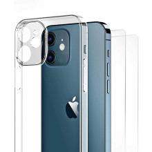 VAKU ® Compatible For iPhone 12 Camera Lens Protection Transparent TPU Back Cover