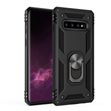 Vaku ® Samsung Galaxy S10 Plus Hawk Ring Shock Proof Cover with Inbuilt Kickstand