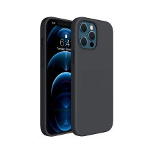 Vaku ® For Apple iPhone  12 / 12 Pro Liquid Silicon Velvet-Touch Silk Finish Shock-Proof Back Cover