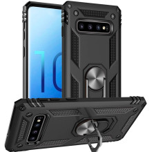 Vaku ® Samsung Galaxy S10 Hawk Ring Shock Proof Cover with Inbuilt Kickstand