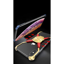 VAKU ® For Apple iPhone X/ XS Ironman Stark Aluminum Metal Back Cover