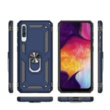 Vaku ® Samsung Galaxy A30S Hawk Ring Shock Proof Cover with Inbuilt Kickstand