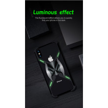 Vaku ® Apple iPhone XS Max Luminous Batmask Magnetic Metal Shock-Proof Anti-Fall Bumper Back Cover