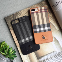 Santa Barbara Polo Club ® Apple iPhone 8 Plaide Series Chequered Design Elegant Faux Leather Back Cover