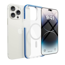 Vaku Luxos ® 2In1 Combo Apple iPhone 14 Pro Max Guard Mag-Safe Series Shockproof TPU Case Back Cover with 3D Tempered Glass