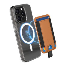 Vaku Luxos ® 2In1 Combo Apple iPhone 15 Pro Max Glassy MagPro Clear Shockproof Back Cover with Magnetic Magsafe Wallet Holder