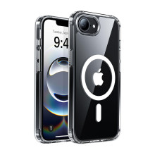 Vaku Luxos ® Apple iPhone 16e Glassy MagPro Clear TPU Shockproof Scratch Resistant, Certified Mag-Safe Military-Grade Protection Back Cover