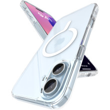 Vaku Luxos ® Apple iPhone 16 Plus Glassy Certified Mag-Safe Clear TPU Shockproof Scratch Resistant, Slim, Thin, Military-Grade Protection Back Cover