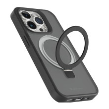 Vaku Luxos ® Apple iPhone 15 Pro Max Castros MagPro with Magnetic Alloy Ring Metal Kickstand Scratch Resistant Certified Mag-Safe Protection Cover