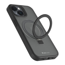 Vaku Luxos ® Apple iPhone 15 Plus Castros MagPro with Magnetic Alloy Ring Metal Kickstand Scratch Resistant Certified Mag-Safe Protection Cover