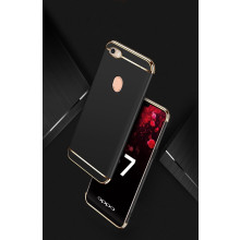 Vaku ® Oppo F7 Ling Series Ultra-thin Metal Electroplating Splicing PC Back Cover