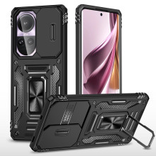 Vaku ® Oppo Reno10 5G Aegis Armor Slide Camera Protection Magnetic Ring Holder Kickstand Back Cover