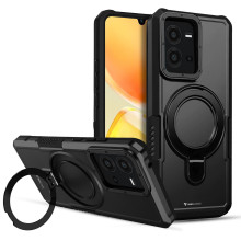 Vaku ® Vivo V25 5G Astor Military Grade Armor Protective Case with Ring Bracket Kickstand Back cover