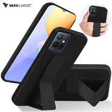 Vaku ® Vivo Y75 5G Harbor Grip Multi-Functional Magnetic Vertical & Horizontal Stand Case TPU Back Cover