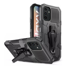 Vaku ® Samsung Galaxy A54 5G Vanguard Military Grade Armor Case with Metal Belt Clip Kickstand Back Cover