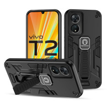 Vaku ® Vivo T2 5G Valor Military Grade Armor Case with Built-in Kickstand Shockproof Back Cover