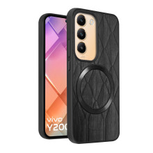Vaku ® Vivo Y200e 5G Diamond Plume Pattern Magnetic Magsafe Matte Soft-Touch Texture Back Cover