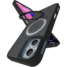 Vaku Luxos ® Apple iPhone 16 Ariston Kickmag Cover with Magnetic Alloy Ring Metal Kickstand Camera Protector Shockproof Back Cover
