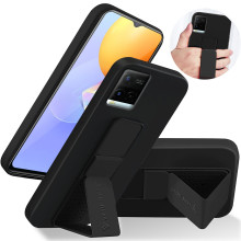 Vaku ® Vivo Y33S Harbor Grip Multi-Functional Magnetic Vertical & Horizontal Stand Case Silicon Back Cover