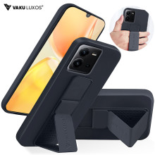 Vaku ® Vivo V25 Harbor Grip Multi-Functional Magnetic Vertical & Horizontal Stand Case TPU Back Cover