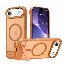 Vaku Luxos ® Apple iPhone 17 Air Zennix Magpro Scratch Resistant Camera Screen Protector Case with Stand Holder Shockproof Protective Back cover