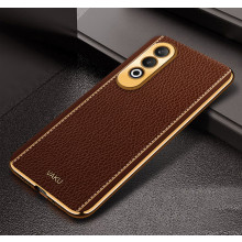 Vaku ® OnePlus Nord CE4 Luxemberg Leather Pattern Gold Electroplated Soft TPU Back Cover