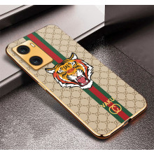 Vaku ® Oppo A77 4G Lynx Designer Leather Pattern Gold Electroplated Soft TPU Back Cover Case