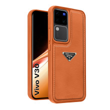 Vaku Luxos ® Vivo V30 5G Nyxen Premium Leather Stitched Soft Shockproof Protective Back Cover