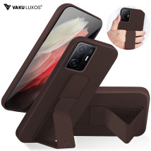 Vaku ® Xiaomi 11T Pro Harbor Grip Multi-Functional Magnetic Vertical & Horizontal Stand Case Silicon Back Cover