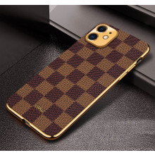 Vaku ® Apple iPhone 11 Cheron Leather Electroplated Soft TPU Back Cover