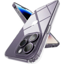 Vaku Luxos ® Apple iPhone 14 / 14 Plus / 14 Pro / 14 Pro Max Claris Series Clear TPU Shockproof Scratch Resistant Protective Back Cover Case  [ Only Back Cover ]