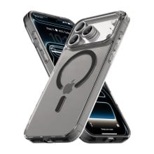 Vaku Luxos ® Apple iPhone 17 Pro Glassy Magpro Smokey Transparent TPU Case Shockproof Non-Yellowing Scratch Resistant Military Grade Protection Screen Protector Back Cover