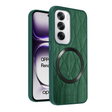 Vaku ® Oppo Reno12 5G Diamond Plume Pattern Magnetic Magsafe Matte Soft-Touch Texture Back Cover