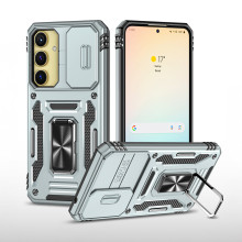 Vaku ® Samsung Galaxy A35 5G Aegis Armor Slide Camera Protection Magnetic Ring Holder Kickstand Back Cover