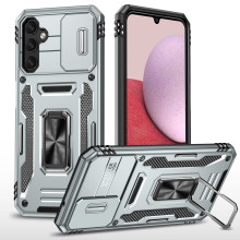 Vaku ® Samsung Galaxy M34 5G Aegis Armor Slide Camera Protection Magnetic Ring Holder Kickstand Back Cover