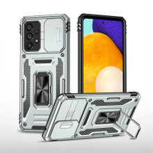 Vaku ® Samsung Galaxy A73 5G Aegis Armor Slide Camera Protection Magnetic Ring Holder Kickstand Back Cover