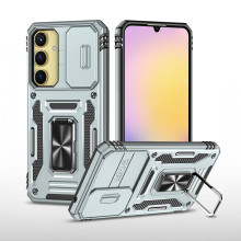 Vaku ® Samsung Galaxy A25 5G Aegis Armor Slide Camera Protection Magnetic Ring Holder Kickstand Back Cover