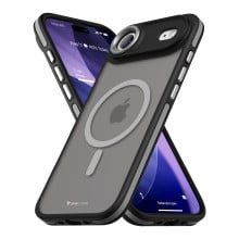Vaku Luxos ® Apple iPhone 17 Air Avlon Magpro Translucent Scratch Resistant Military-Grade Case With Metal Camera Ring Shockproof Protective Back Cover