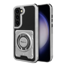 Vaku Luxos ® Samsung Galaxy S23 Axion Armor Military Grade Protective Case with Magnetic Ring Holder Kickstand Back Cover