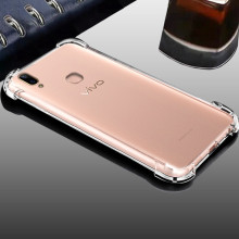 Vaku ® Vivo V9 / Y85 PureView Series Anti-Drop 4-Corner 360° Protection Full Transparent TPU Back Cover Transparent