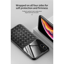 BASEUS ® Apple iPhone XS Weaving Glass Series Cross-Knitt Heat-Dissipation Edition Ultra-Thin TPU Back Cover
