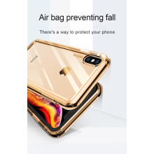 Baseus ® Apple iPhone XS MAX Air Bag Case Anti-Drop 4-Corner 360° Protection Full Transparent TPU Back Cover Transparent