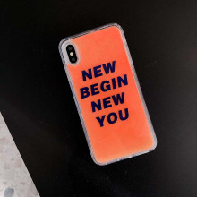 VAKU ® For Apple iPhone X / XS  Neo Glow Waterfall Liquid Sand EVENSHOW Shockproof Back Cover