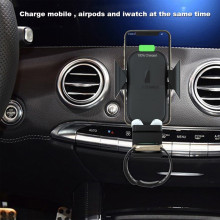 VAKU ® 3 in 1 Air Vent Fast Multi Wireless Car Charger with Apple Watch and Air Pods Charging Dock