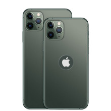Vaku ® For Apple iPhone 11 Pro Max 1:1 Matte Apple Logo Cut Chrome Line Back Cover